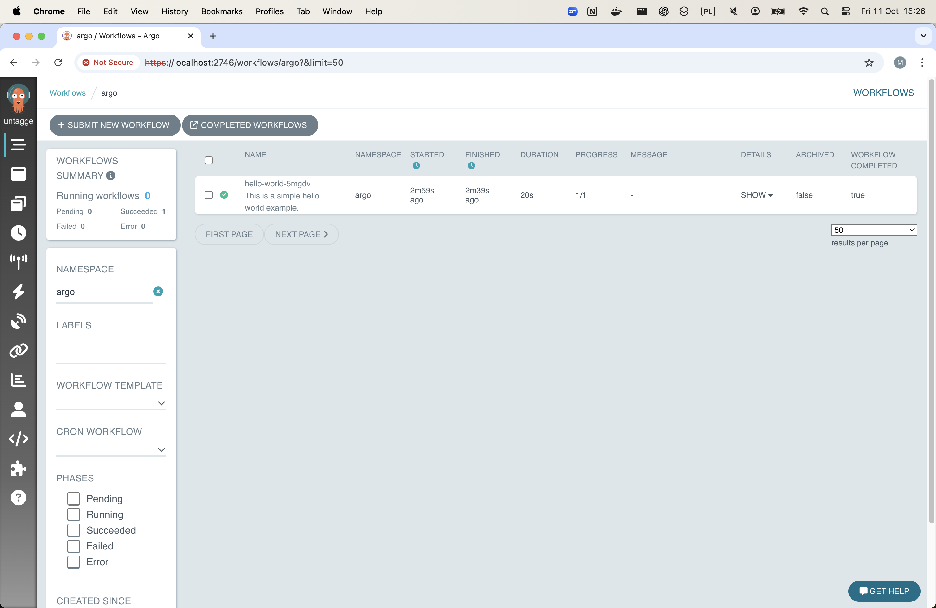 Argo Workflows Locally