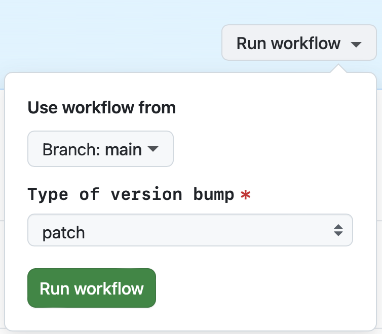 UI of triggering the submission workflow